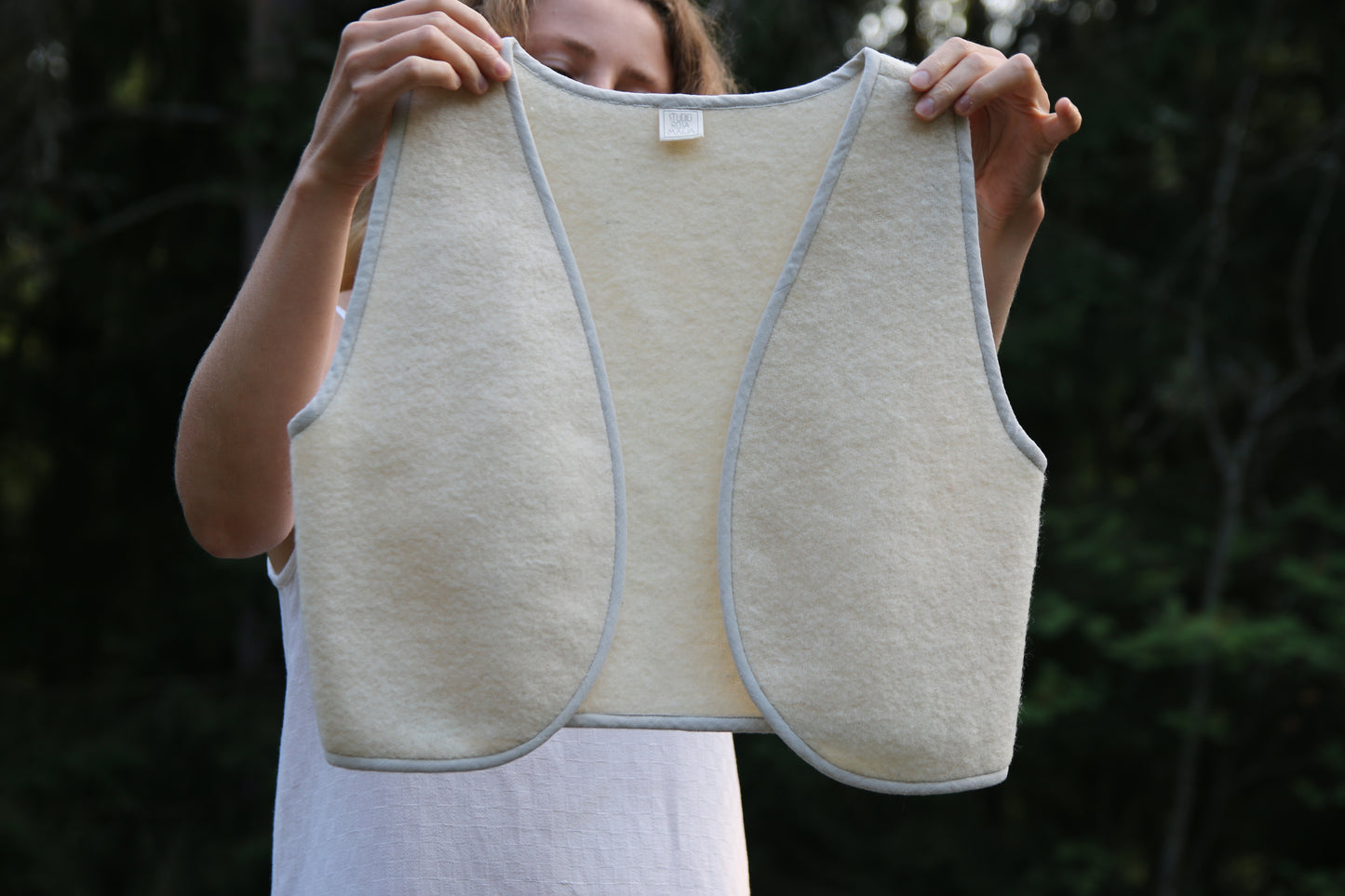 Cropped vest - vintage wool blanket